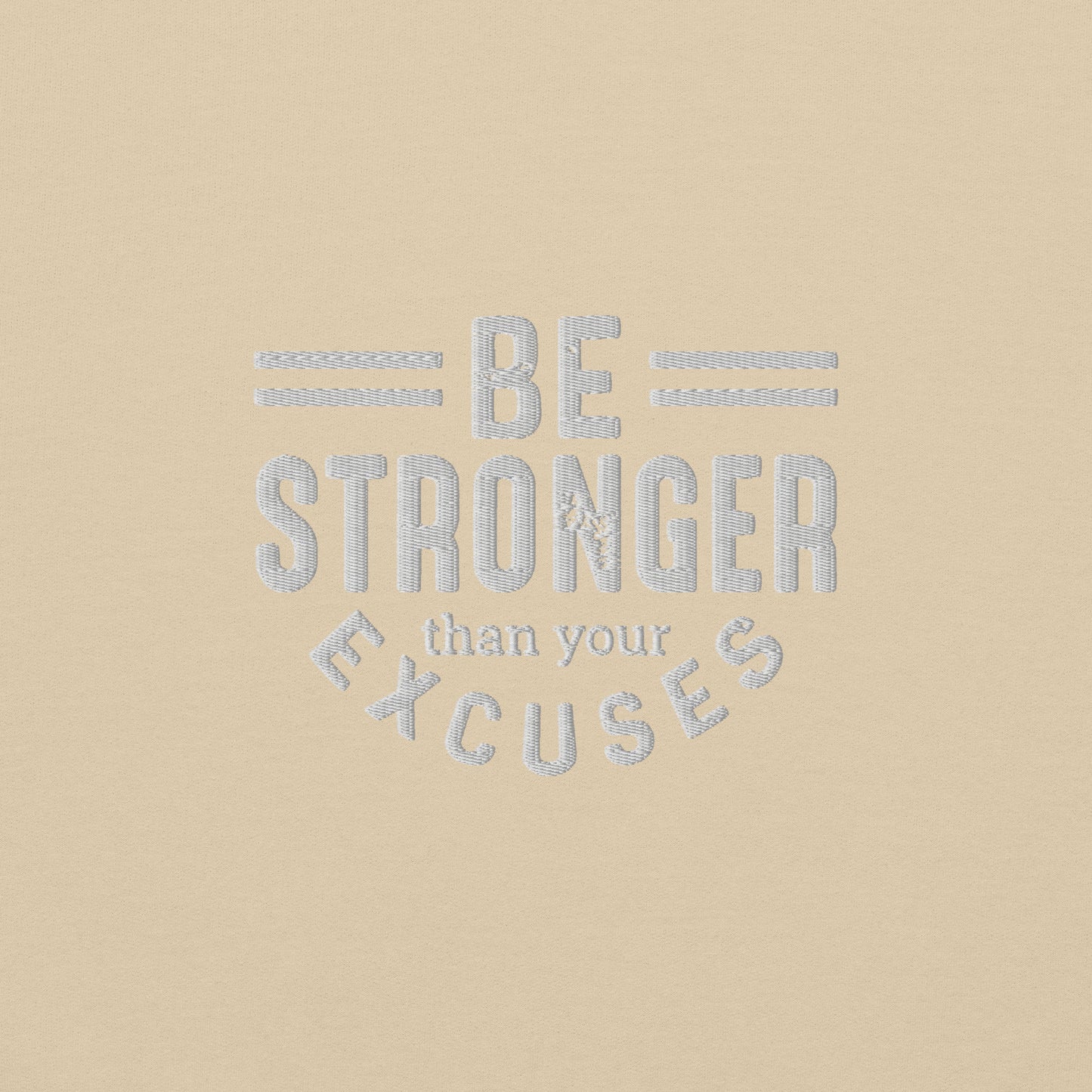 Be Stronger Embroidered Fitness Sweatshirt - COFFEEBRE