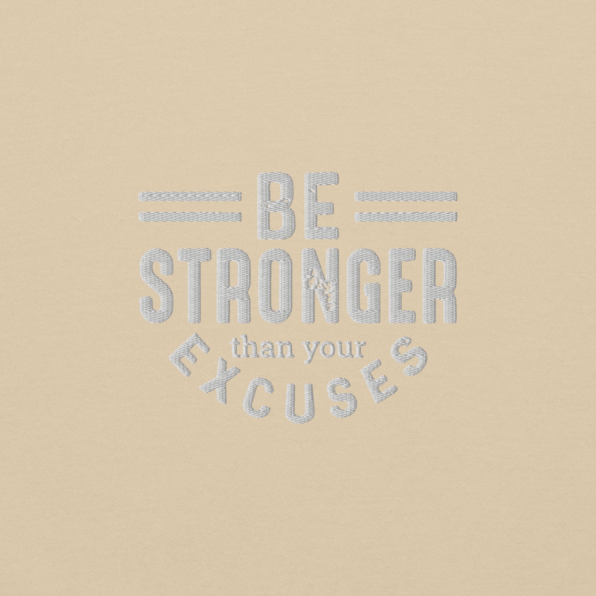Be Stronger Embroidered Fitness Sweatshirt - COFFEEBRE