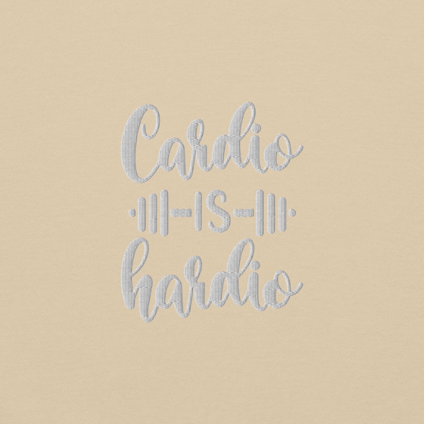 Cardio is Hardio Embroidered Fitness Sweatshirt - COFFEEBRE