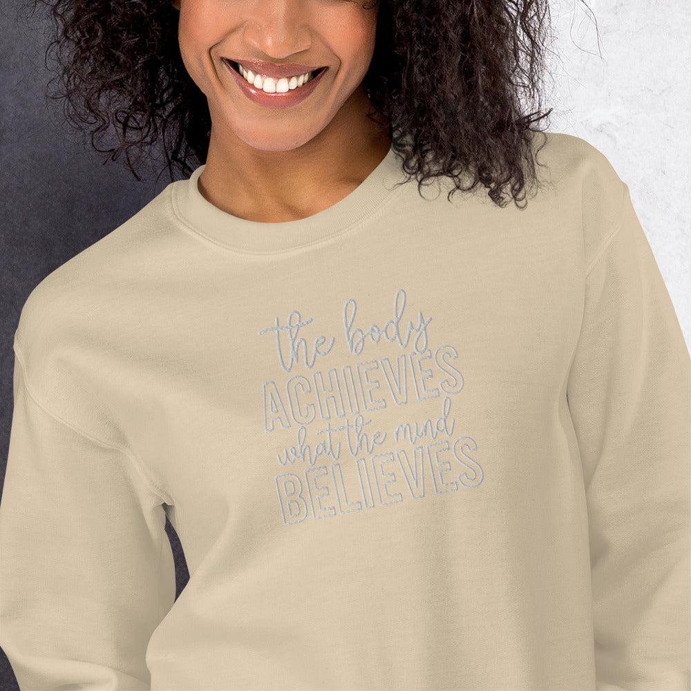 Athletic Embroidered Fitness Sweatshirt - COFFEEBRE