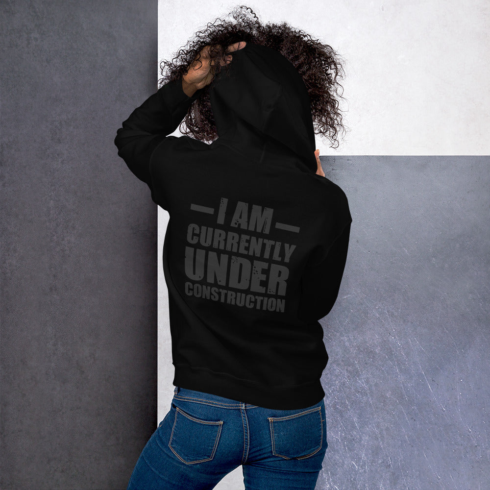 Currently Under Construction Embroidered Hoodie - COFFEEBRE