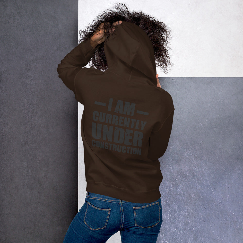 Currently Under Construction Embroidered Hoodie - COFFEEBRE