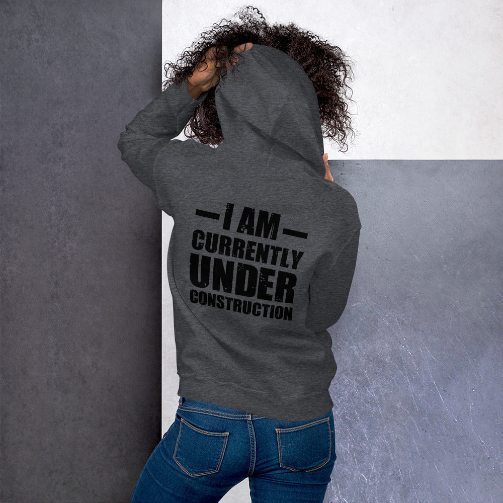Currently Under Construction Embroidered Hoodie - COFFEEBRE