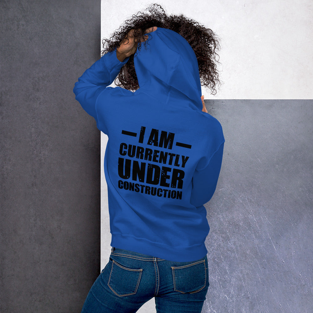 Currently Under Construction Embroidered Hoodie - COFFEEBRE
