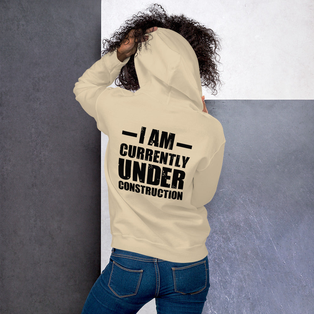 Currently Under Construction Embroidered Hoodie - COFFEEBRE