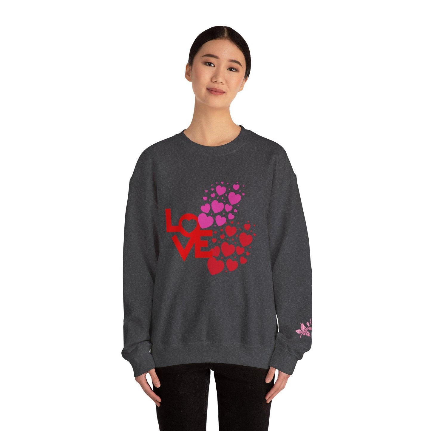 Valentine's Love Heart Unisex Heavy Blend™ Crewneck Sweatshirt - COFFEEBRE