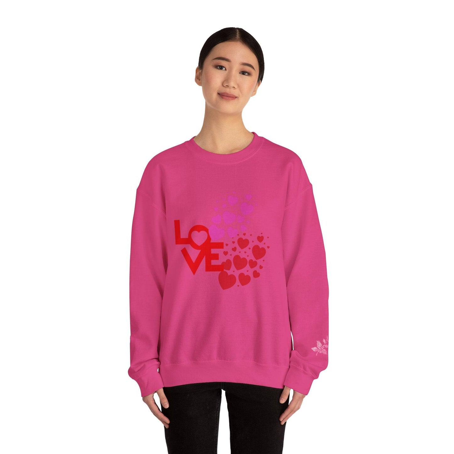 Valentine's Love Heart Unisex Heavy Blend™ Crewneck Sweatshirt - COFFEEBRE