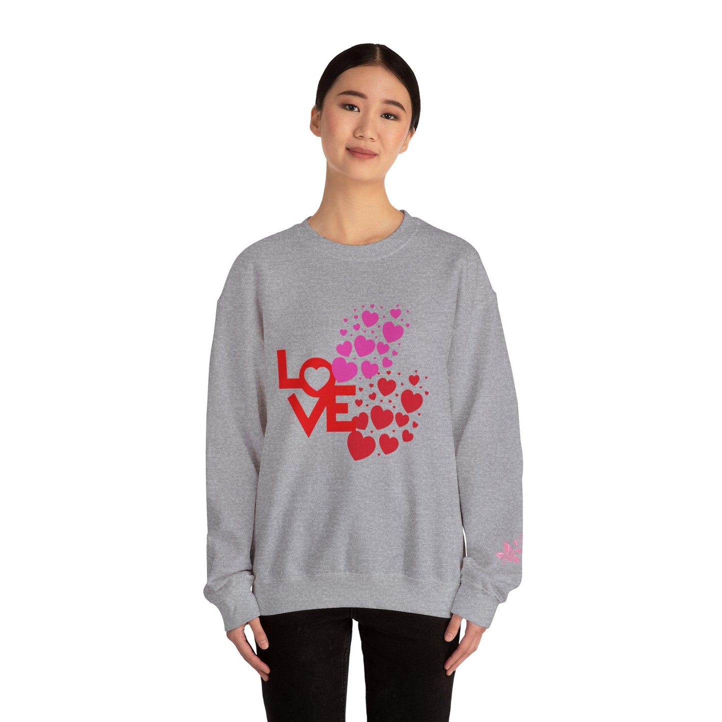 Valentine's Love Heart Unisex Heavy Blend™ Crewneck Sweatshirt - COFFEEBRE