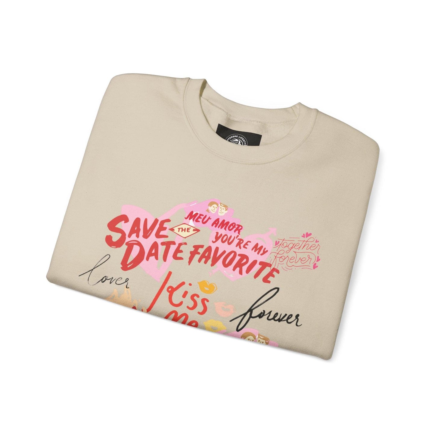 Valentine's Love Script Unisex Crewneck Sweatshirt - COFFEEBRE