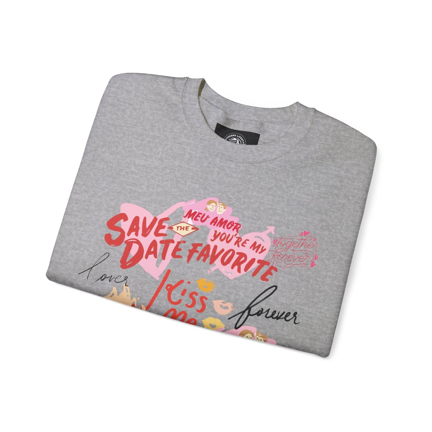 Valentine's Love Script Unisex Crewneck Sweatshirt - COFFEEBRE