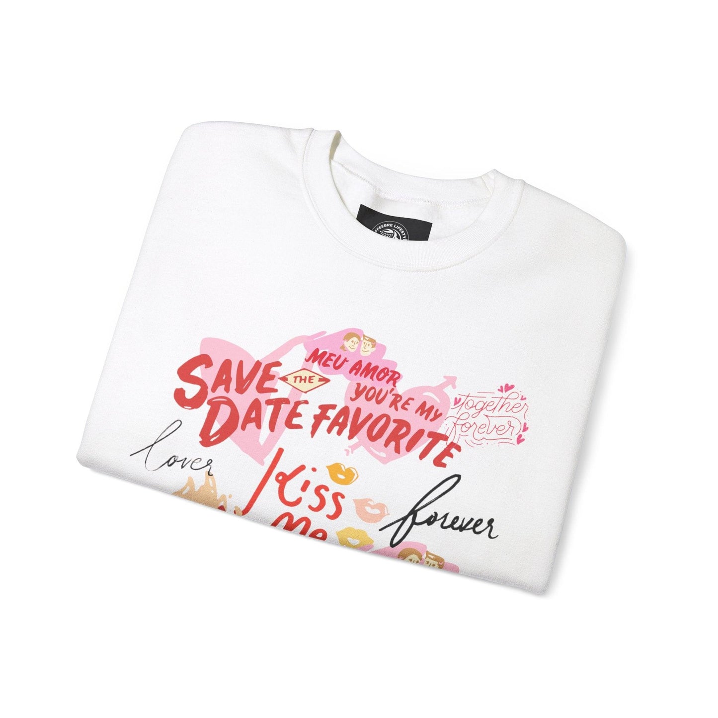 Valentine's Love Script Unisex Crewneck Sweatshirt - COFFEEBRE
