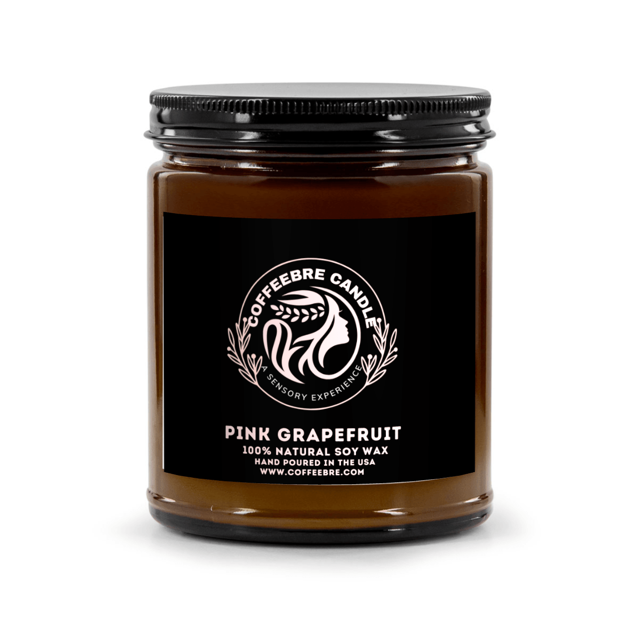 Coffeebre Luxury Pink Grapefruit Scented Soy Candle 9oz - COFFEEBRE
