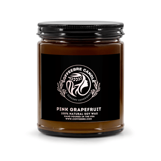 Coffeebre Luxury Pink Grapefruit Scented Soy Candle 9oz - COFFEEBRE