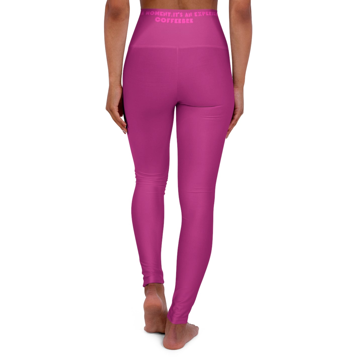 Pink Fitness High Waisted Leggings  - COFFEEBRE