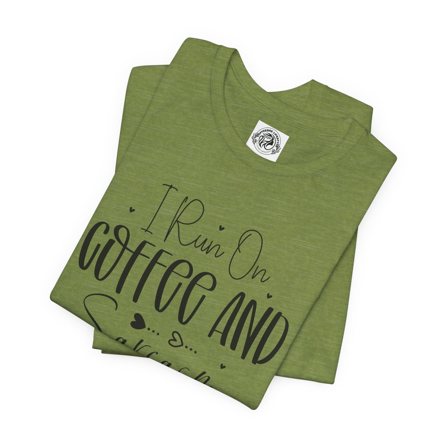 Fitness T-Shirt - I Run On Coffee Workout Shirt