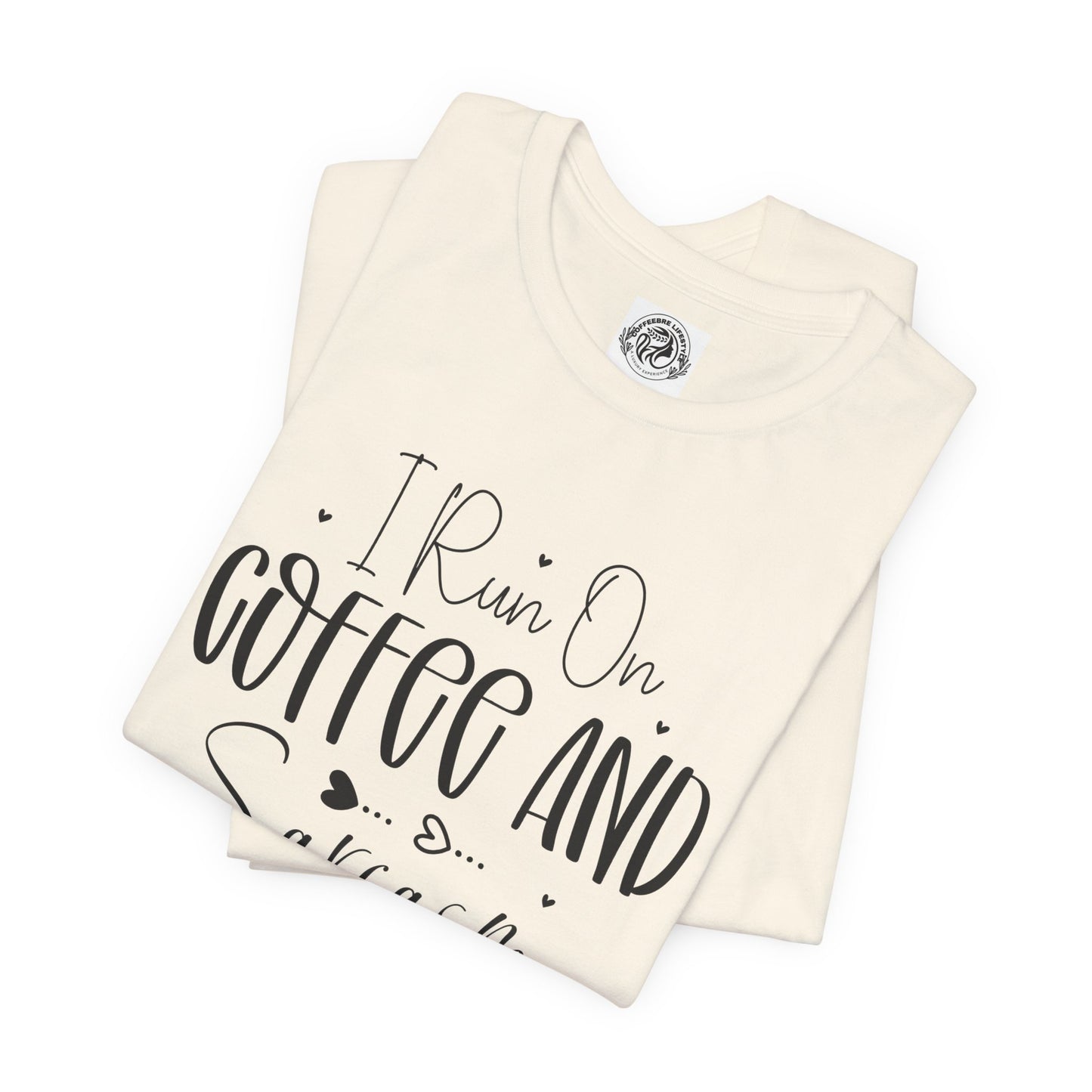 Fitness T-Shirt - I Run On Coffee Workout Shirt