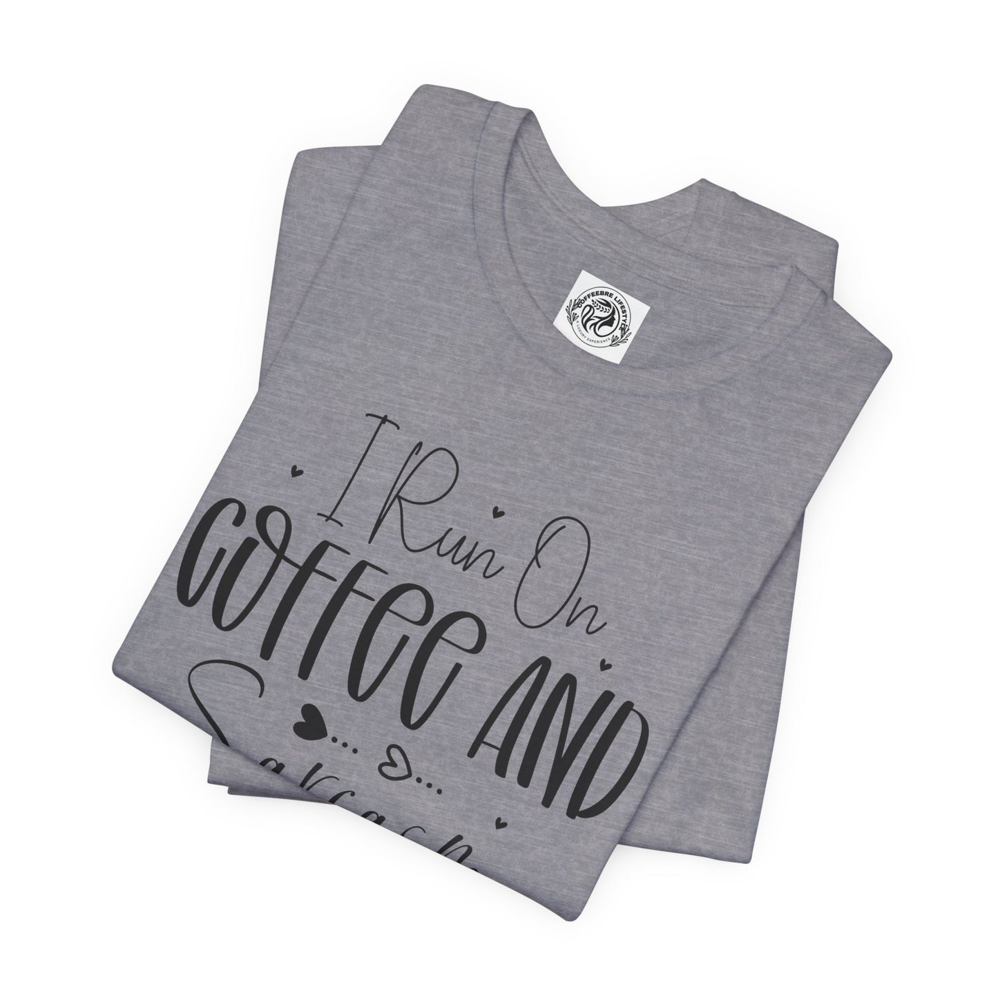 Fitness T-Shirt - I Run On Coffee Workout Shirt