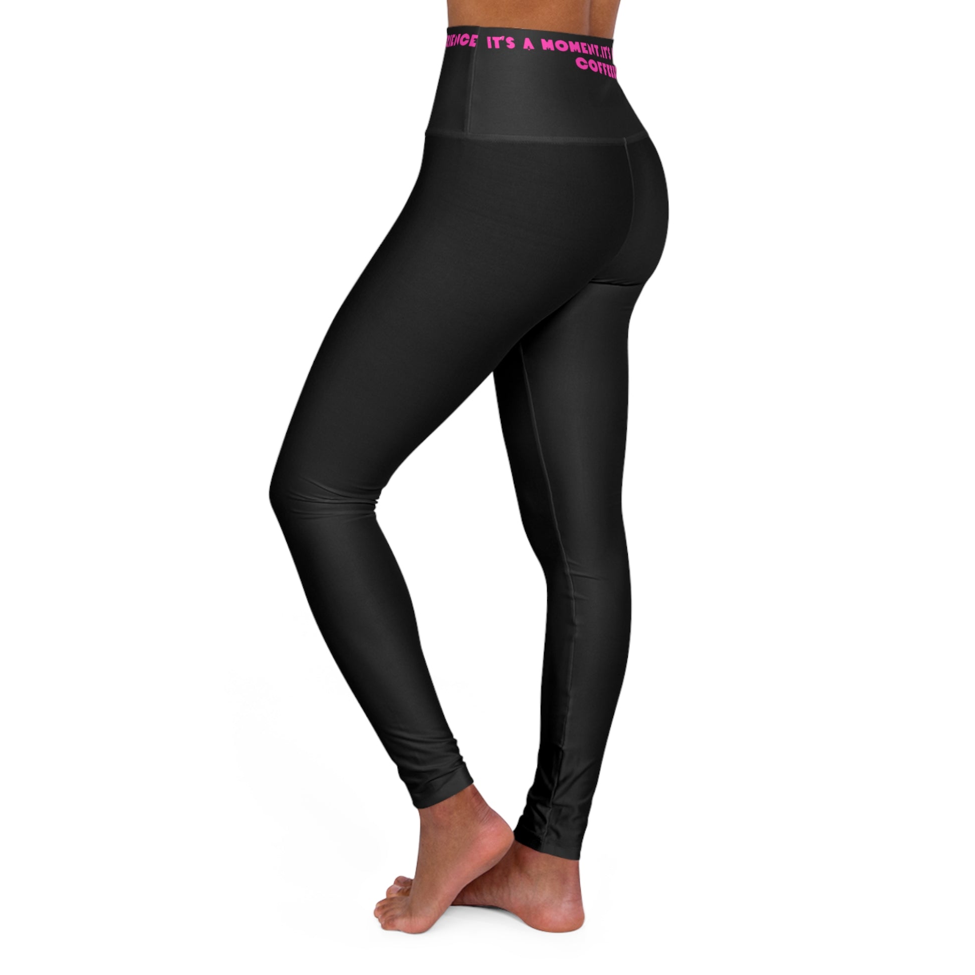 Black Fitness High Waisted Yoga Leggings - COFFEEBRE