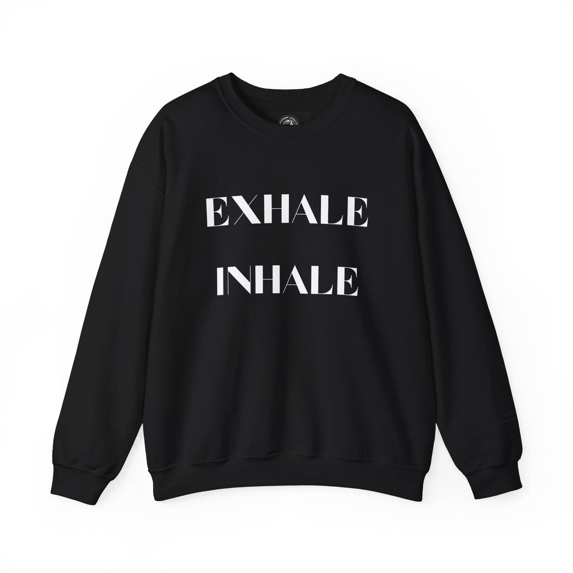 Exhale Inhale Fitness Crewneck Sweatshirt - COFFEEBRE