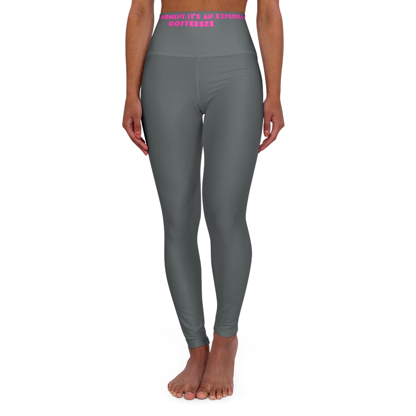 Grey Fitness High Waisted Yoga Leggings - COFFEEBRE