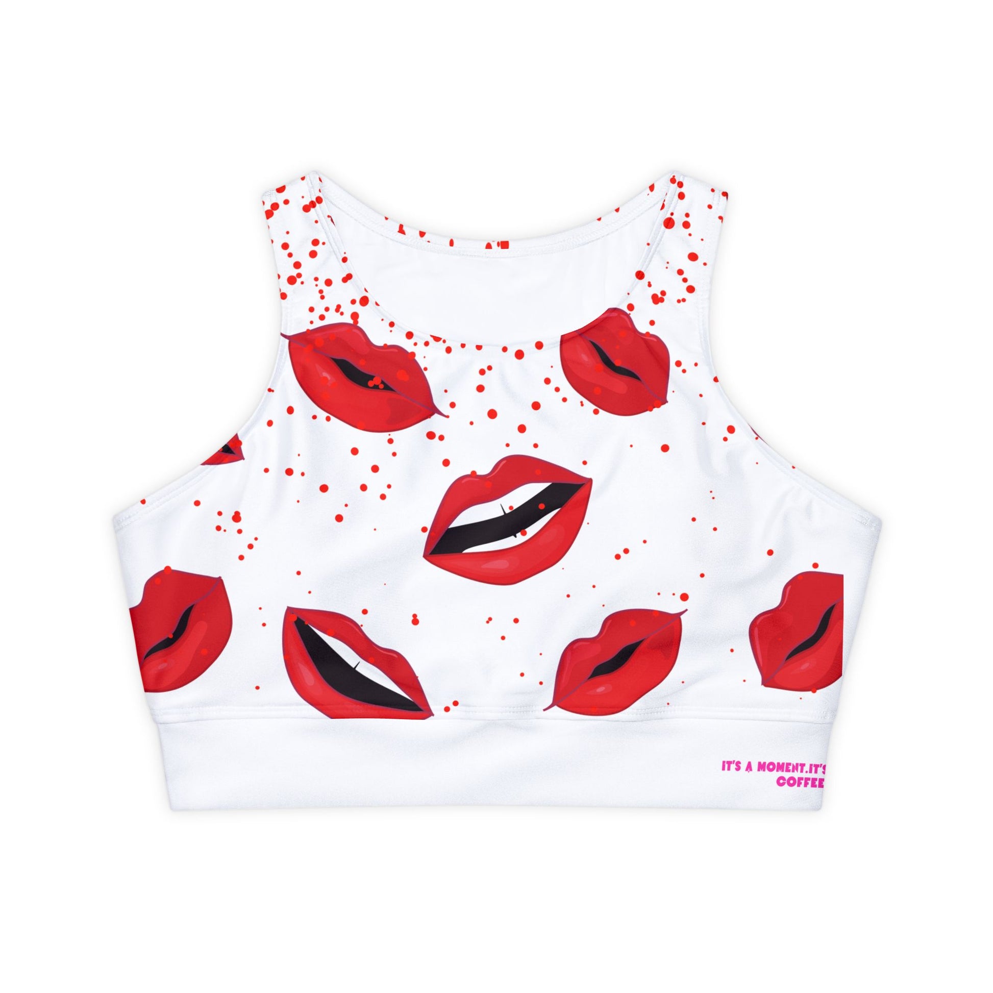 Lips Fitness Workout Sports Bra - COFFEEBRE