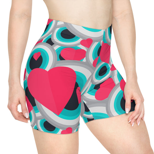Patterned Workout Athletic  Biker Shorts - COFEEBRE