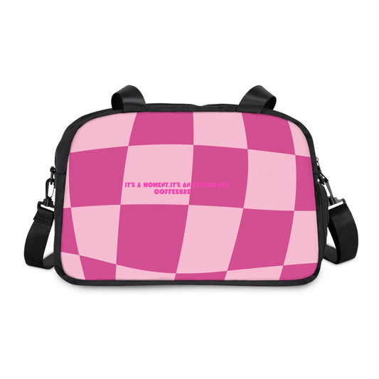 Pink Checkered Fitness Handbag - COFFEEBRE