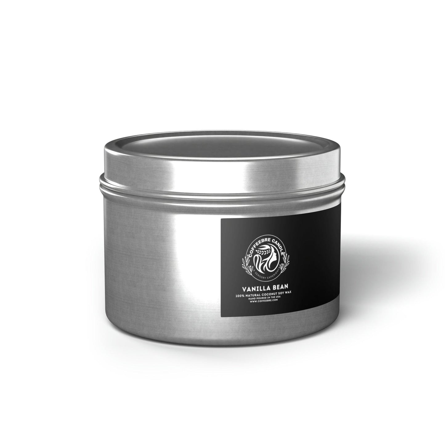 Cinammon Vanilla Bean Scented Coconut Soy Tin Candles - COFFEEBRE