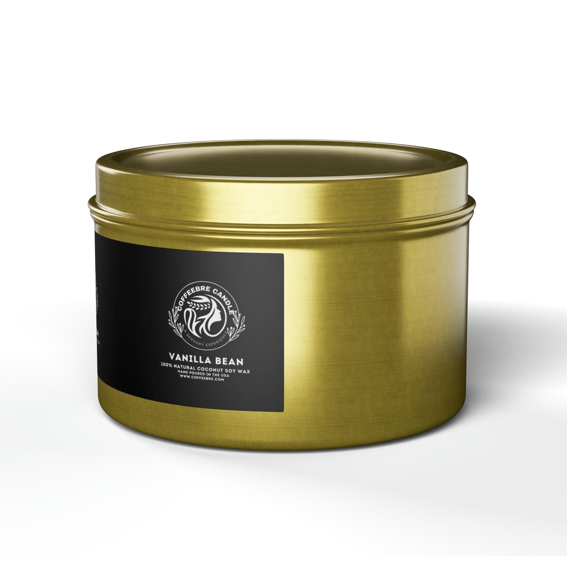 Cinammon Vanilla Bean Scented Coconut Soy Tin Candles - COFFEEBRE