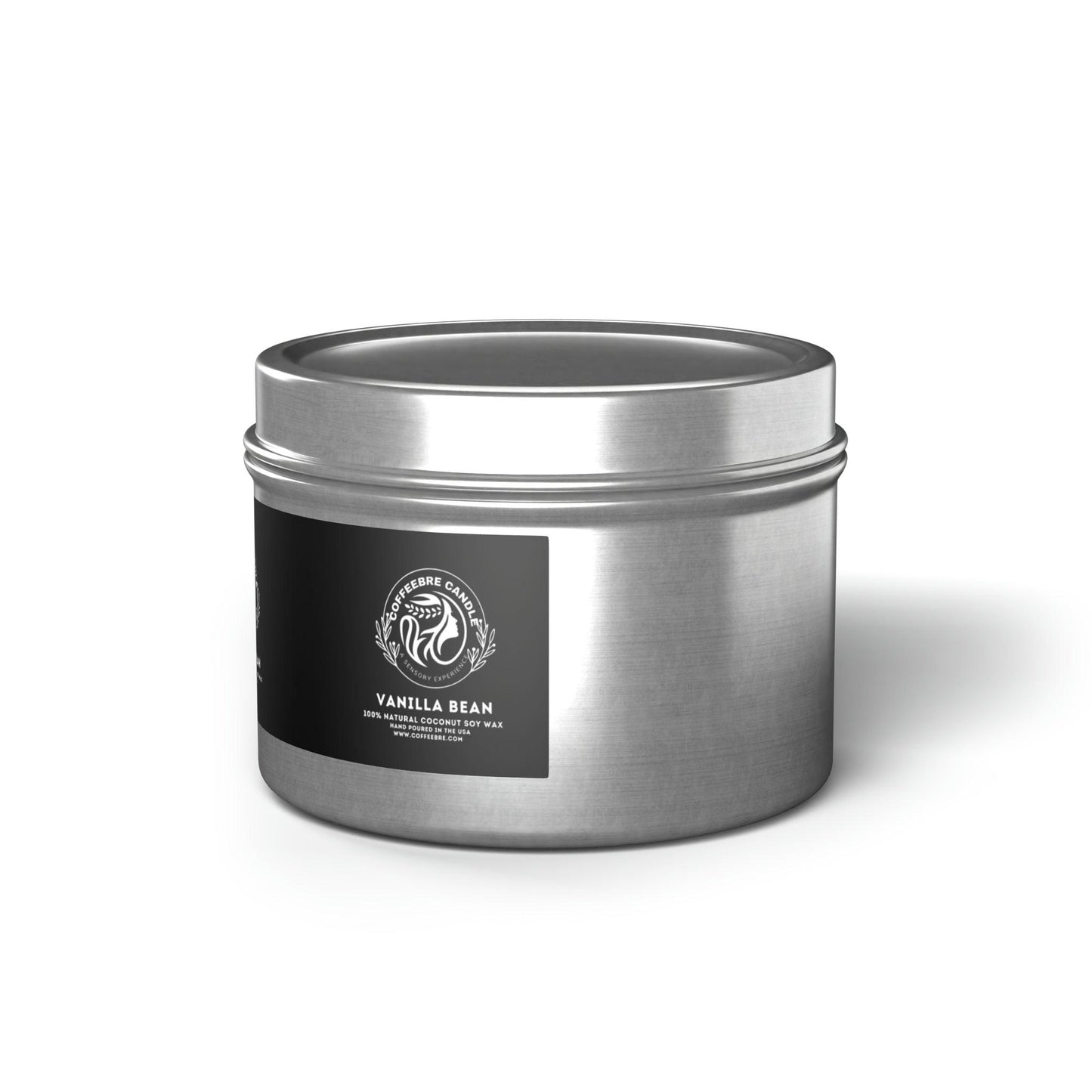 Cinammon Vanilla Bean Scented Coconut Soy Tin Candles - COFFEEBRE