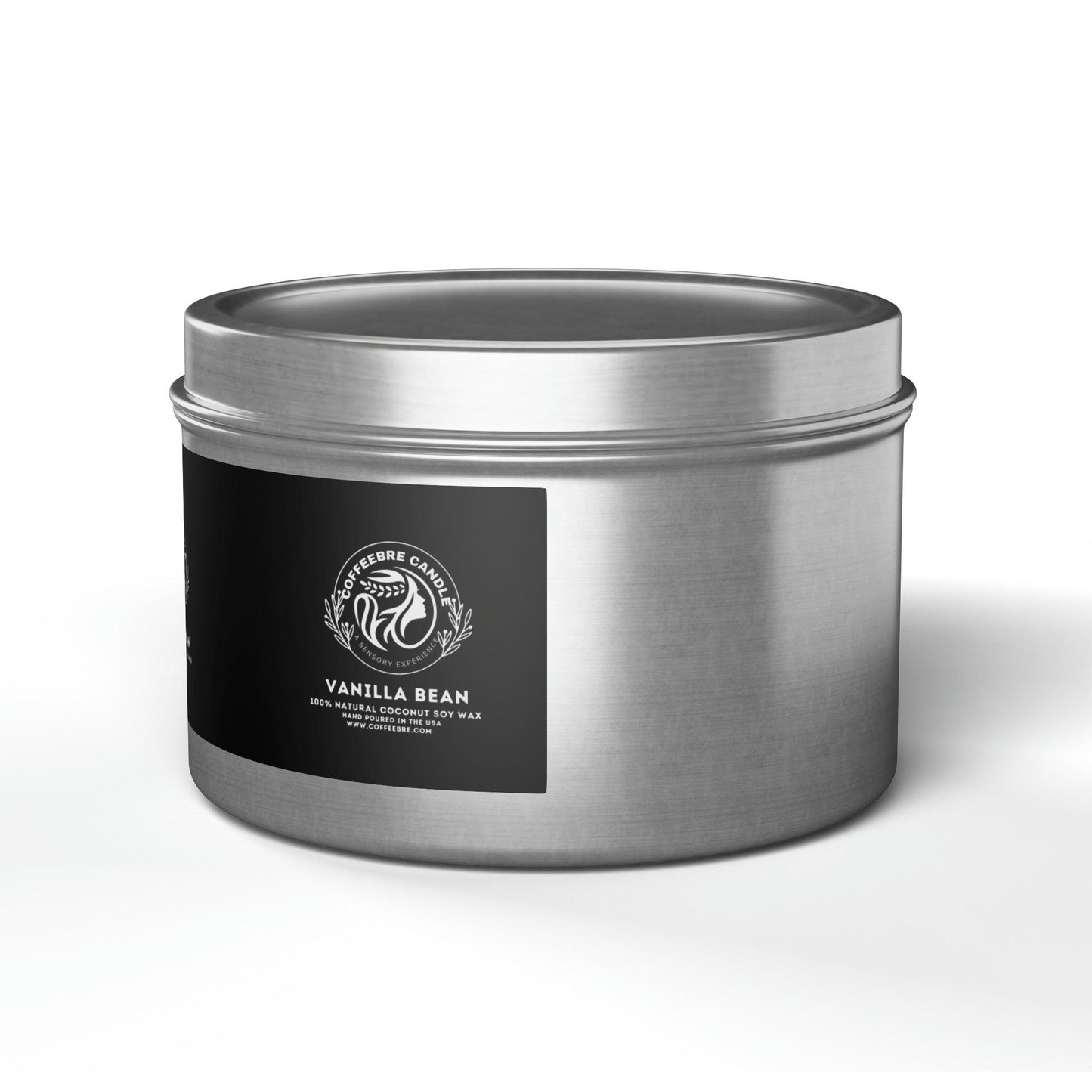 Cinammon Vanilla Bean Scented Coconut Soy Tin Candles - COFFEEBRE