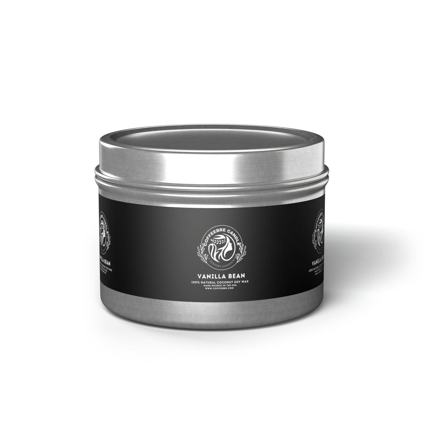 Cinammon Vanilla Bean Scented Coconut Soy Tin Candles - COFFEEBRE