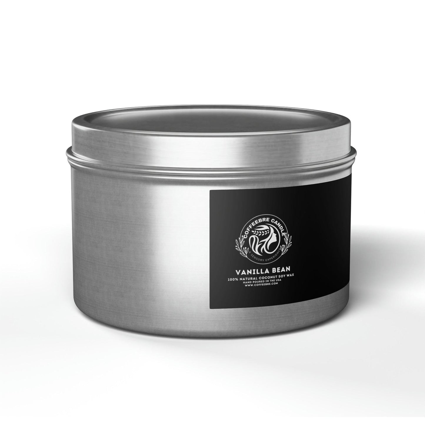 Cinammon Vanilla Bean Scented Coconut Soy Tin Candles - COFFEEBRE