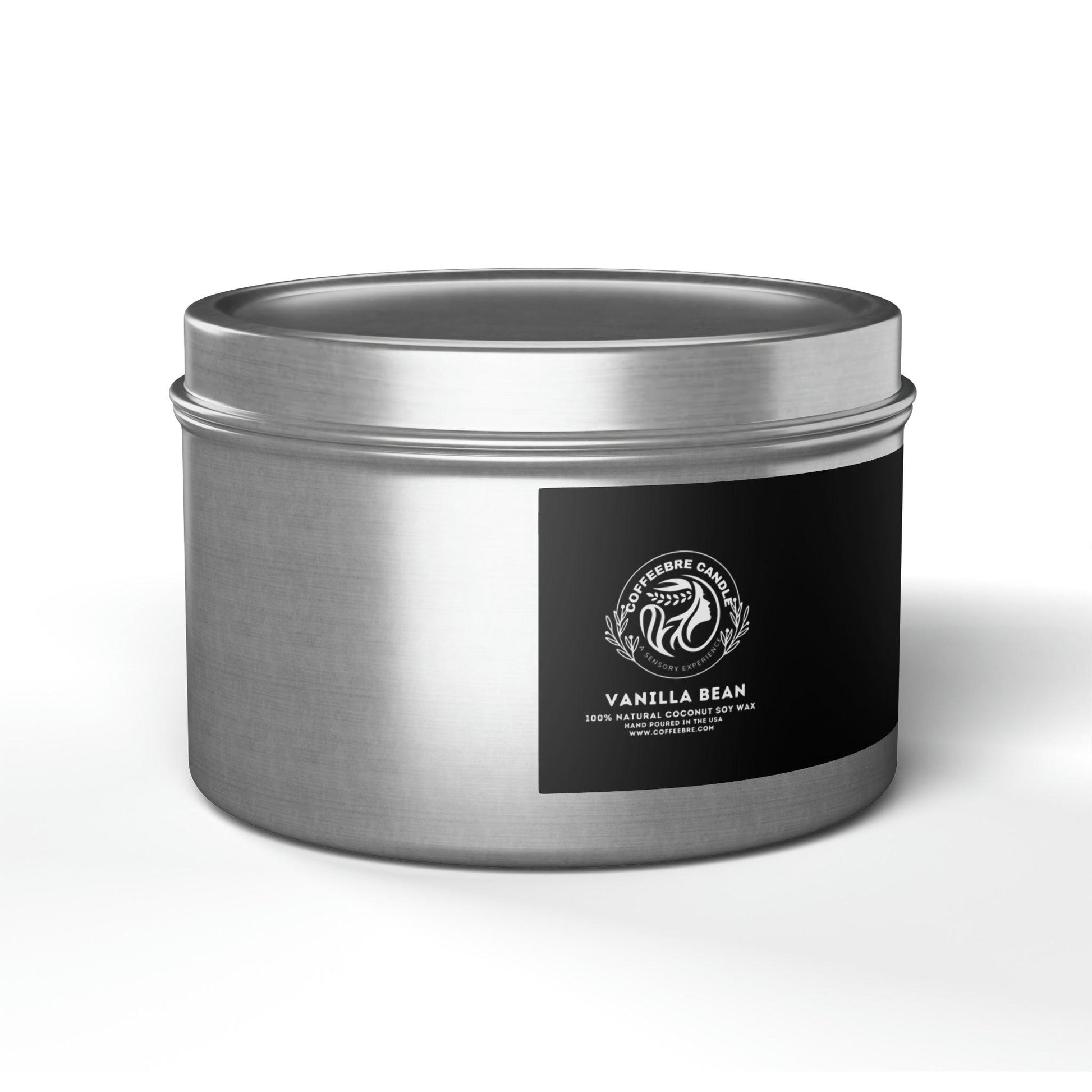 Cinammon Vanilla Bean Scented Coconut Soy Tin Candles - COFFEEBRE