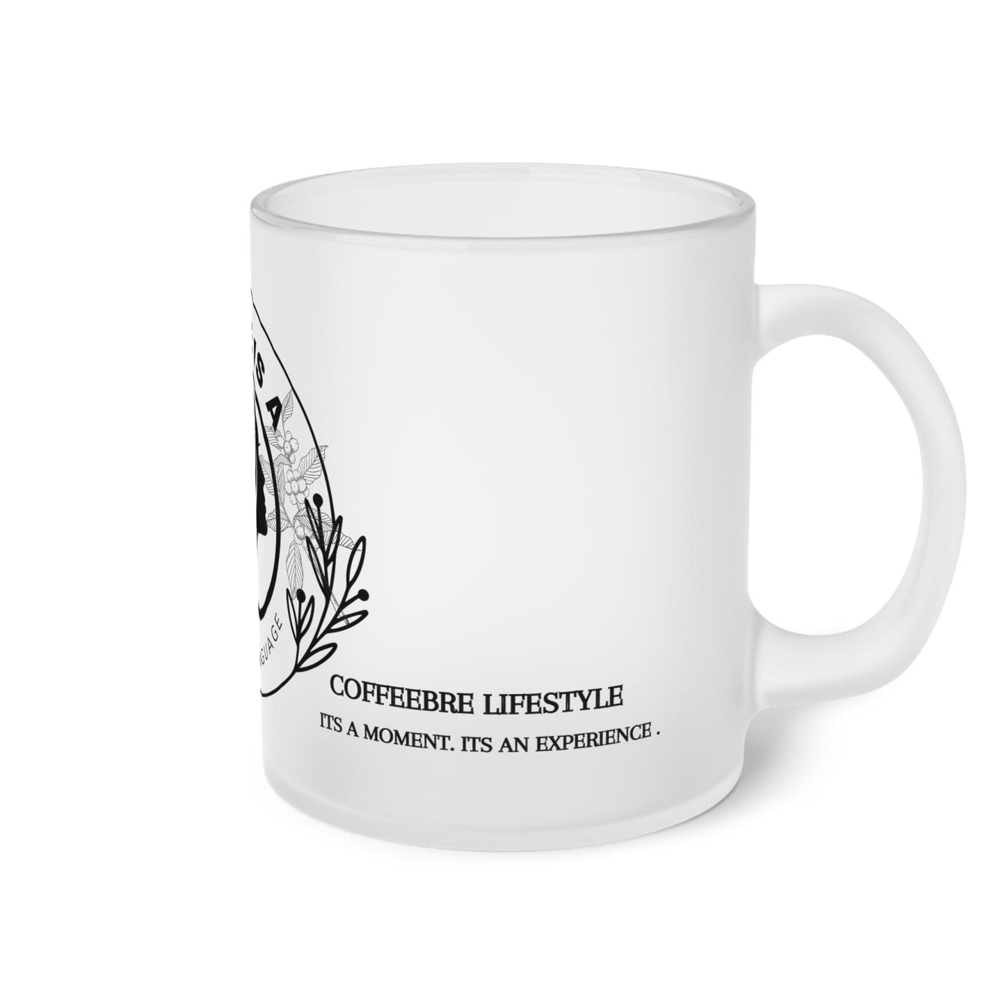 Coffee a Universal Language Frosted Glass Mug - COFFEEBRE