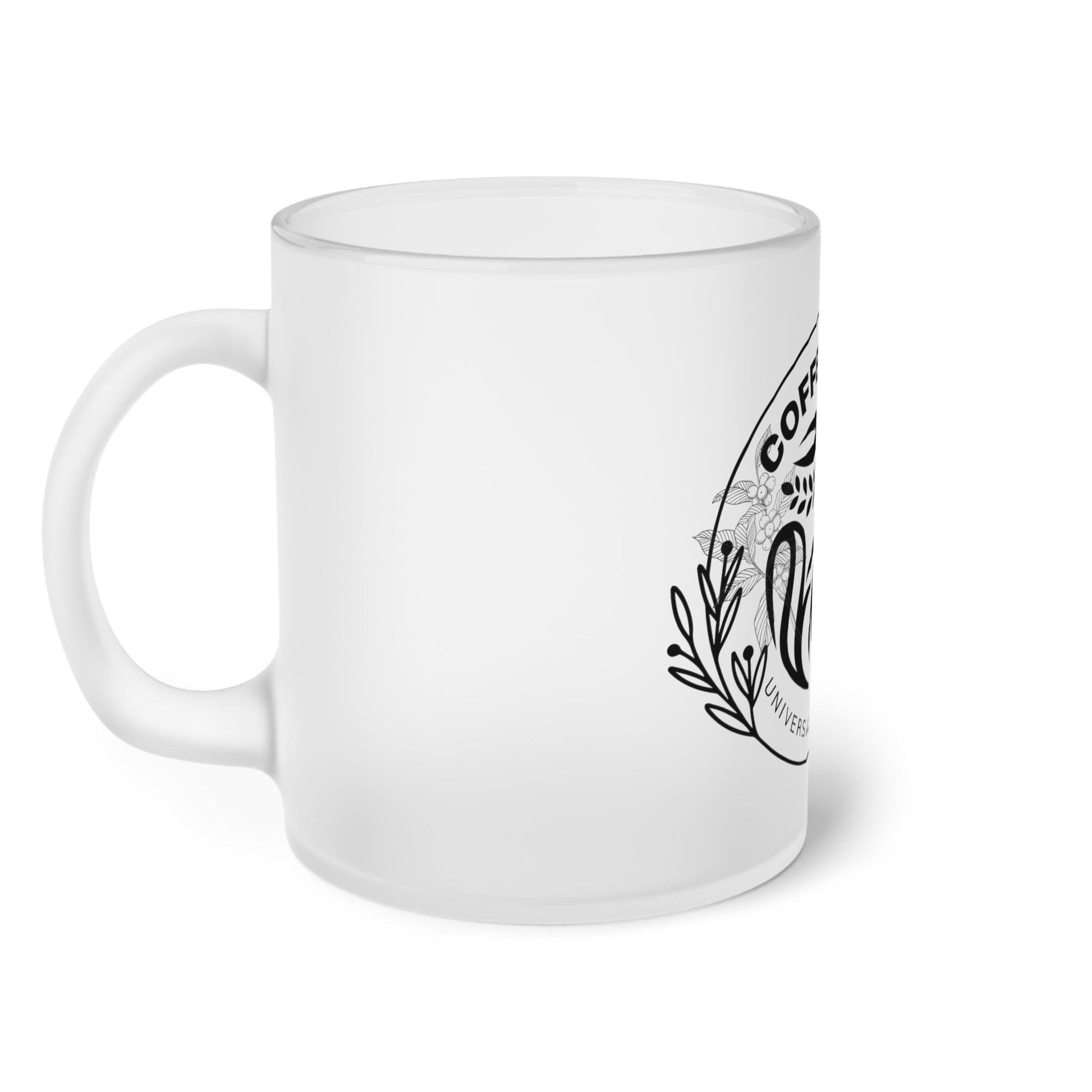 Coffee a Universal Language Frosted Glass Mug - COFFEEBRE