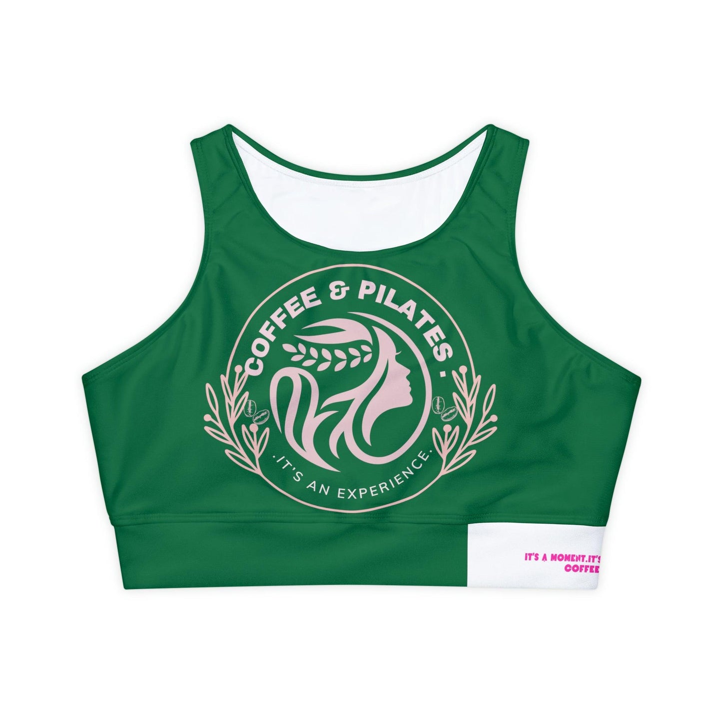 Coffee and Pilates Fully Lined, Padded Sports Bra - COFFEEBRE