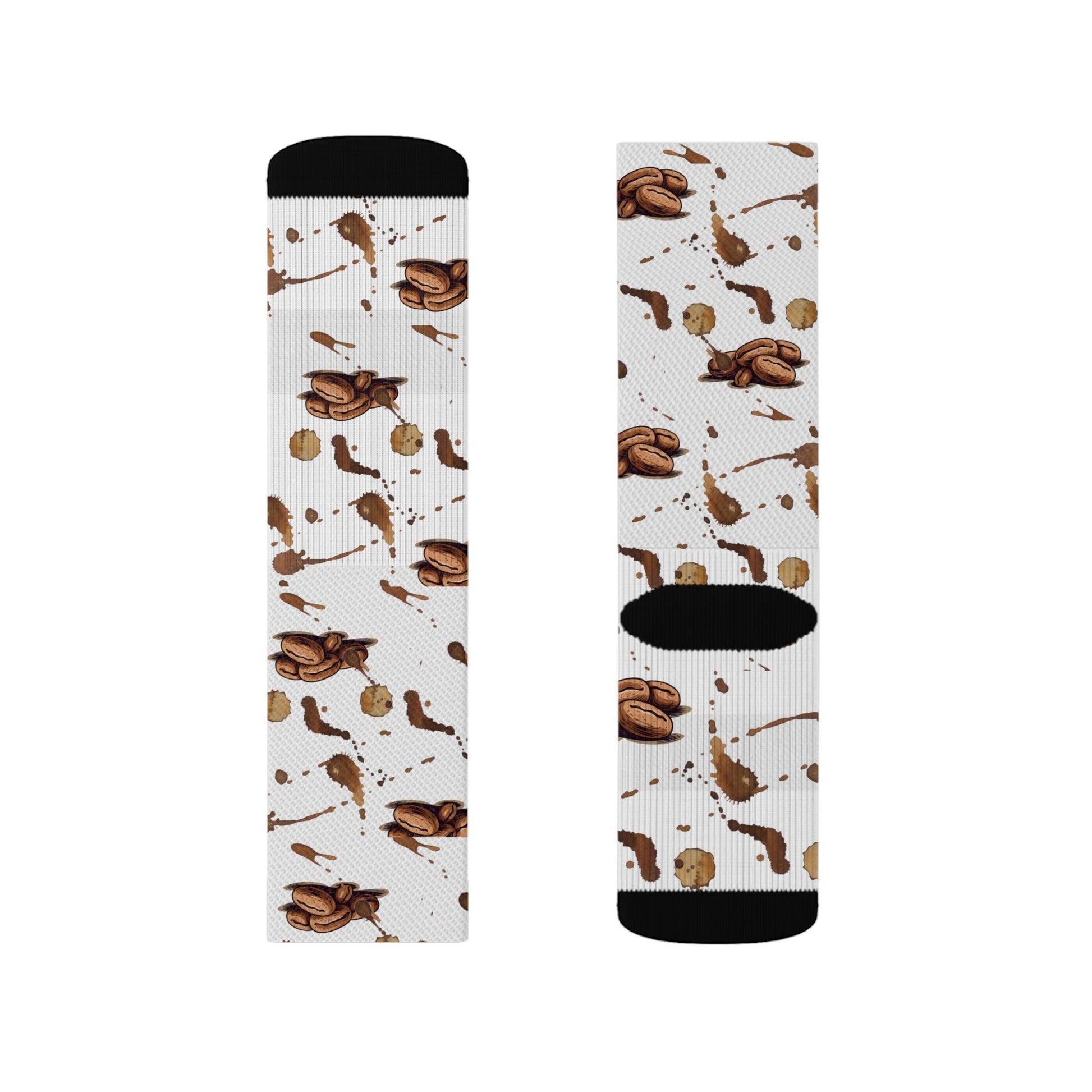 Coffee Bean and Latte Stained Socks - COFFEEBRE