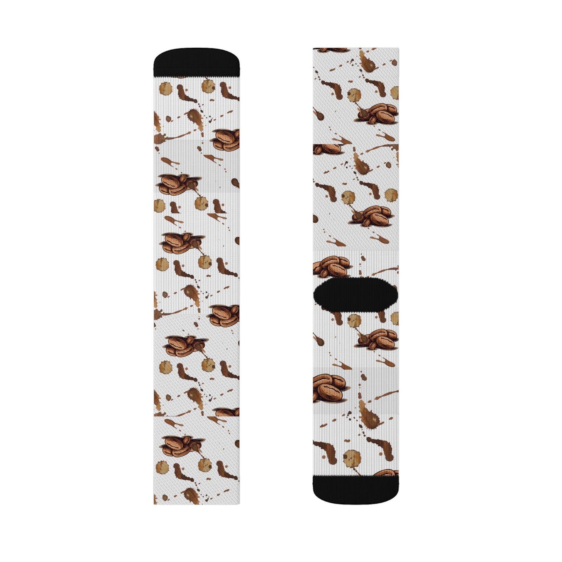 Coffee Bean and Latte Stained Socks - COFFEEBRE