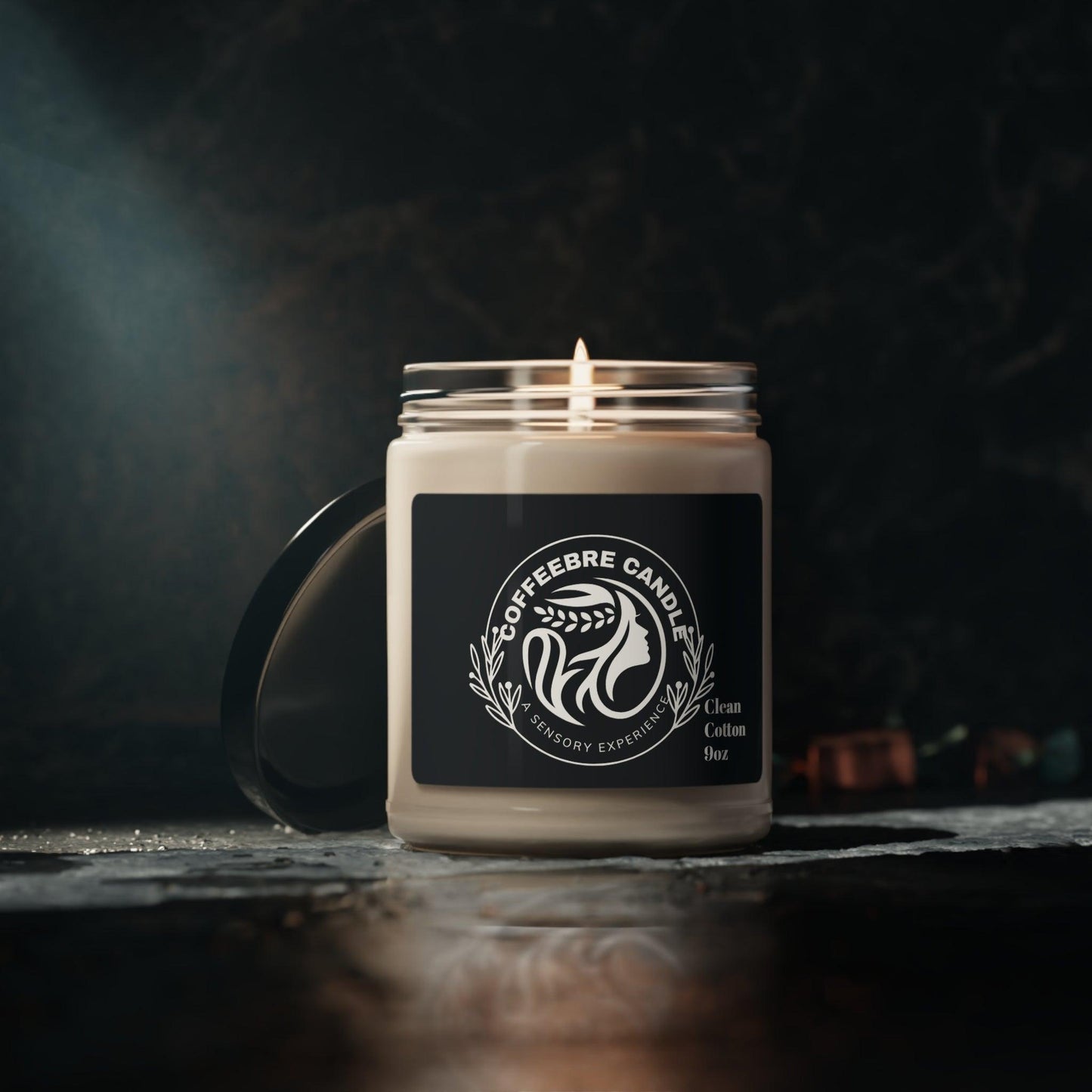 Coffeebre Luxury Clean Cotton Scented Soy Candle, 9oz - COFFEEBRE