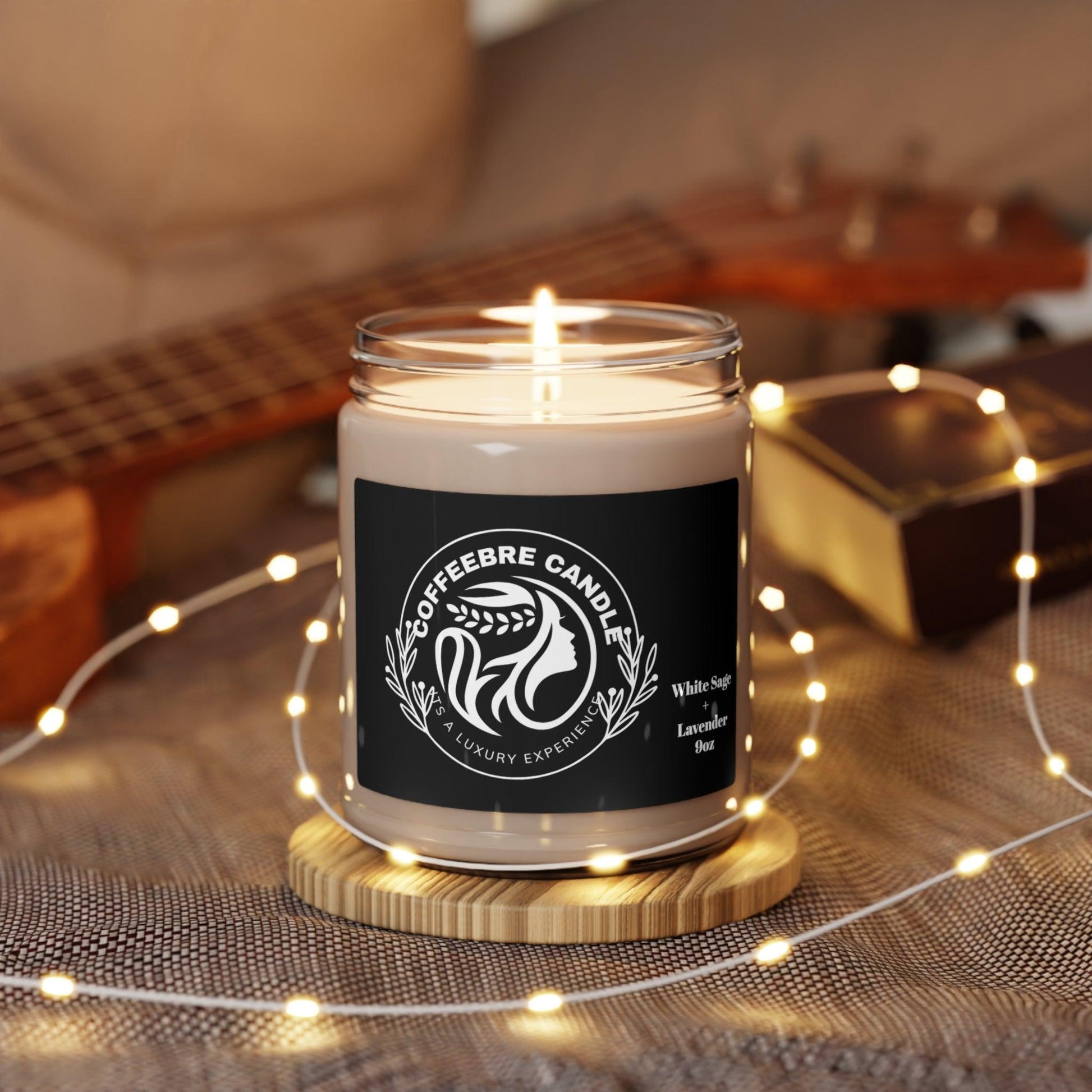 Coffeebre Luxury White Sage + Lavender Scented Soy Candle, 9oz - COFFEEBRE