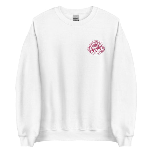 Coffeebre Pink Embroidered Unisex Sweatshirt - COFFEEBRE
