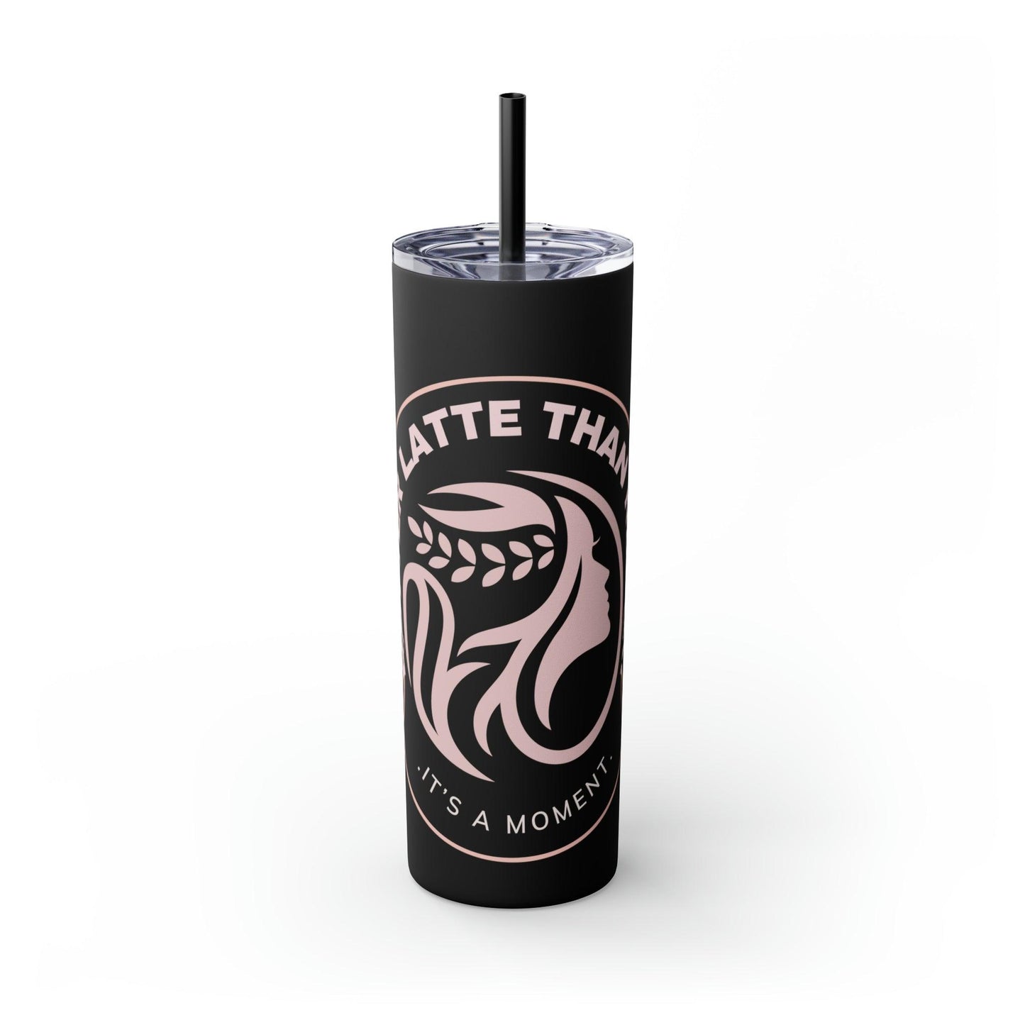 Coffeebre Skinny Better Latte Than Never Tumbler with Straw, 20oz - COFFEEBRE
