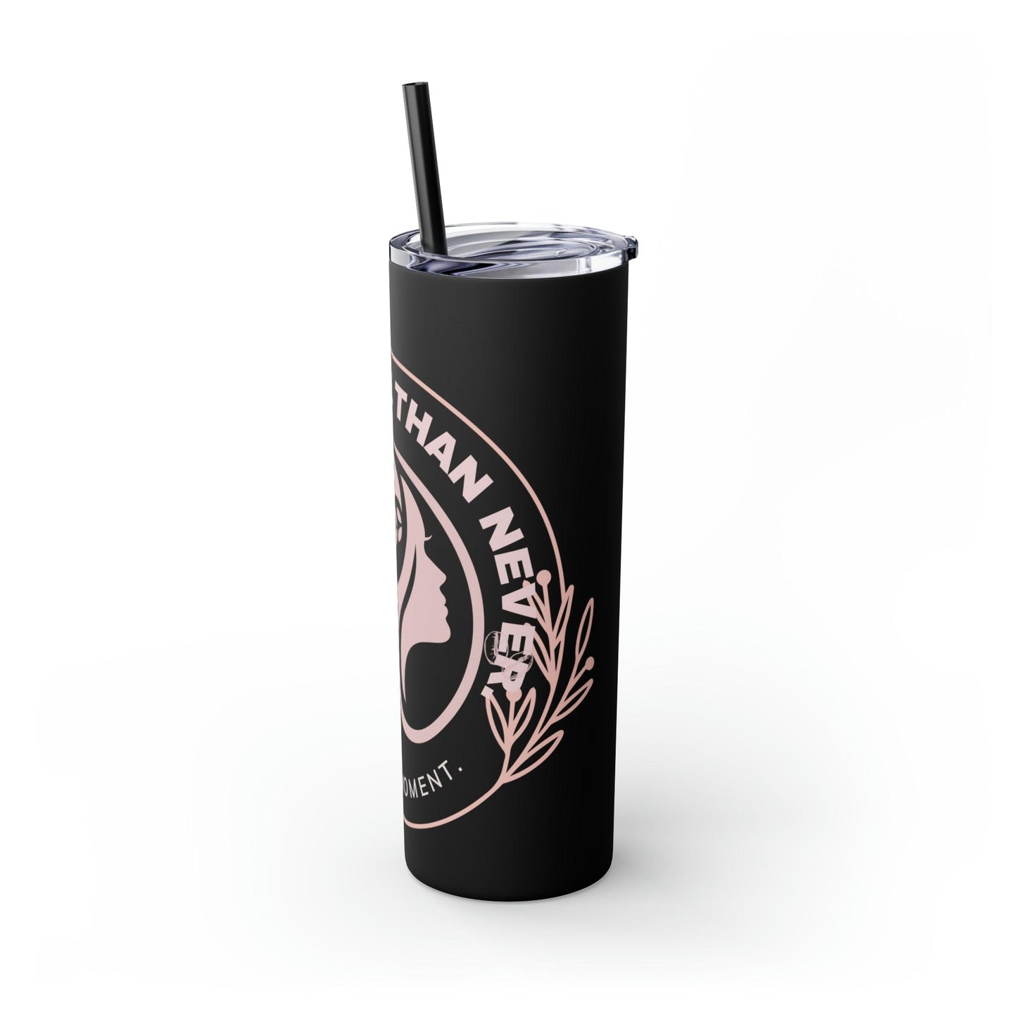 Coffeebre Skinny Better Latte Than Never Tumbler with Straw, 20oz - COFFEEBRE