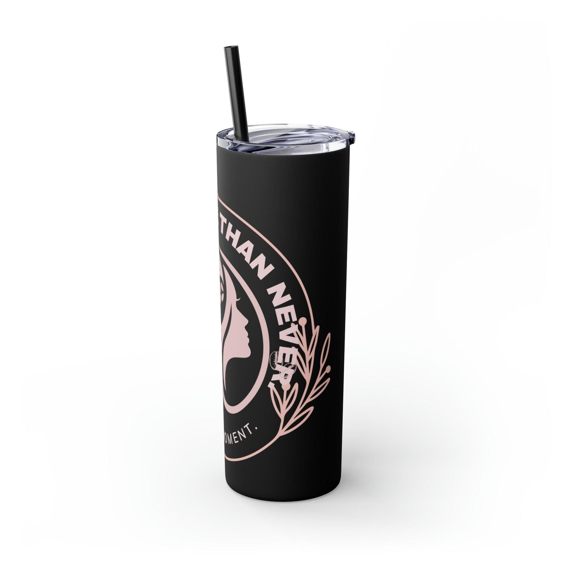 Coffeebre Skinny Better Latte Than Never Tumbler with Straw, 20oz - COFFEEBRE