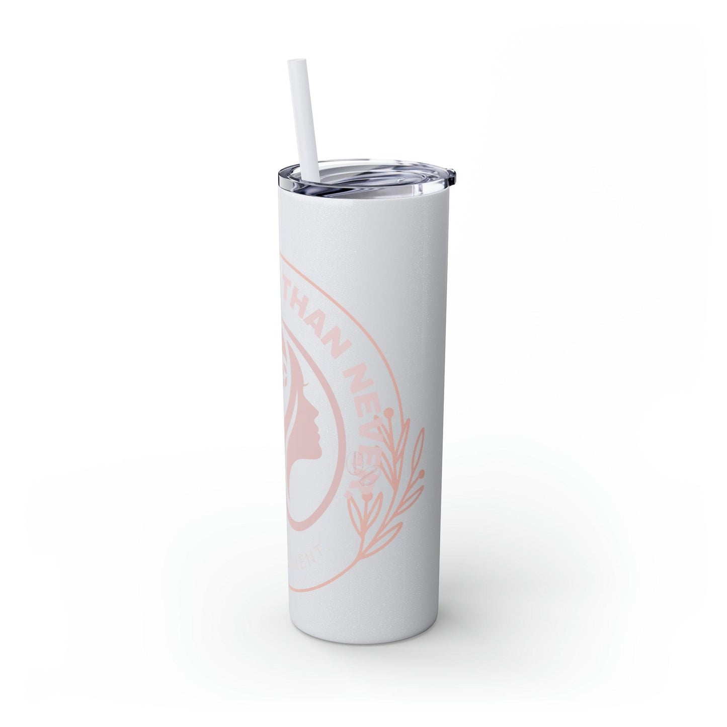 Coffeebre Skinny Better Latte Than Never Tumbler with Straw, 20oz - COFFEEBRE
