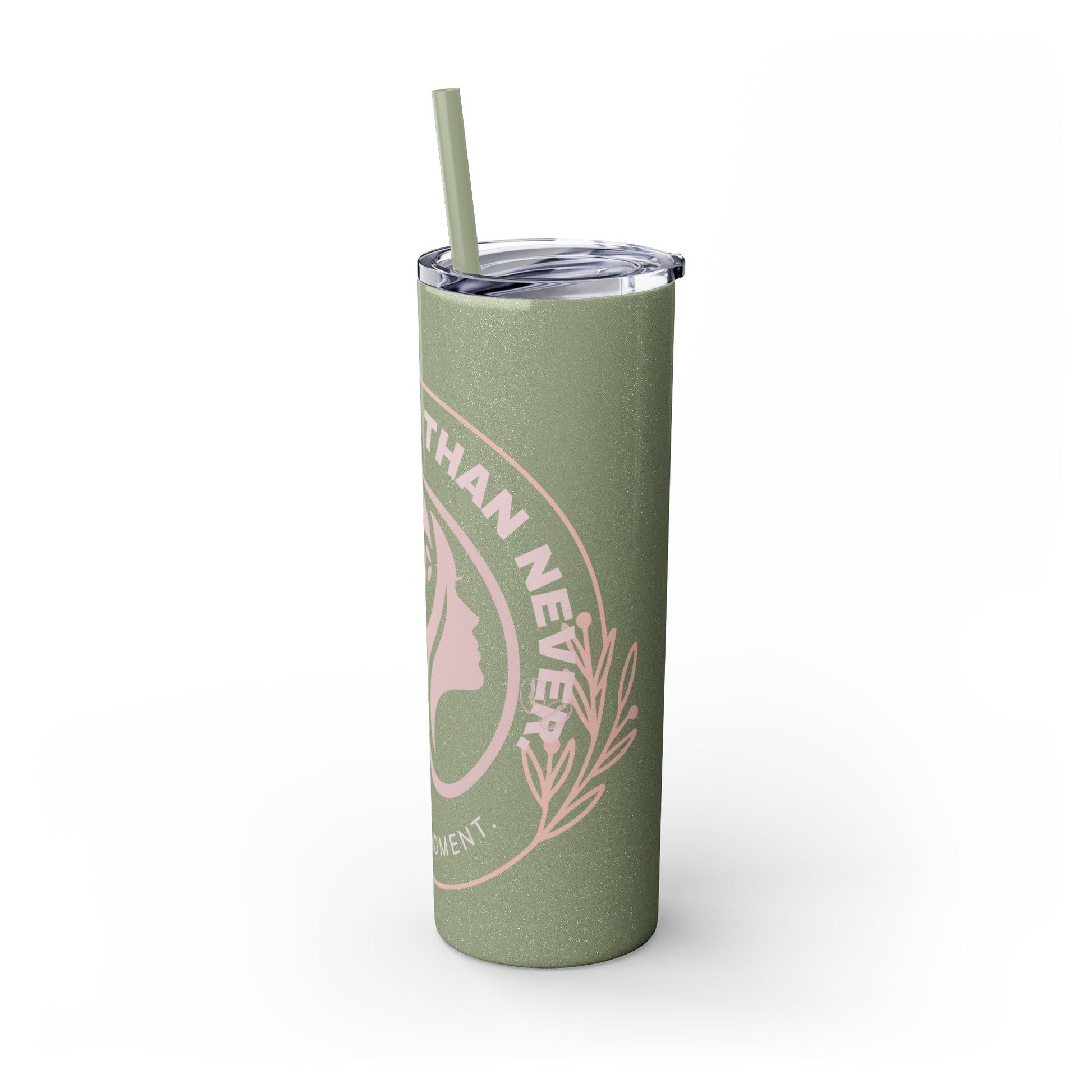 Coffeebre Skinny Better Latte Than Never Tumbler with Straw, 20oz - COFFEEBRE