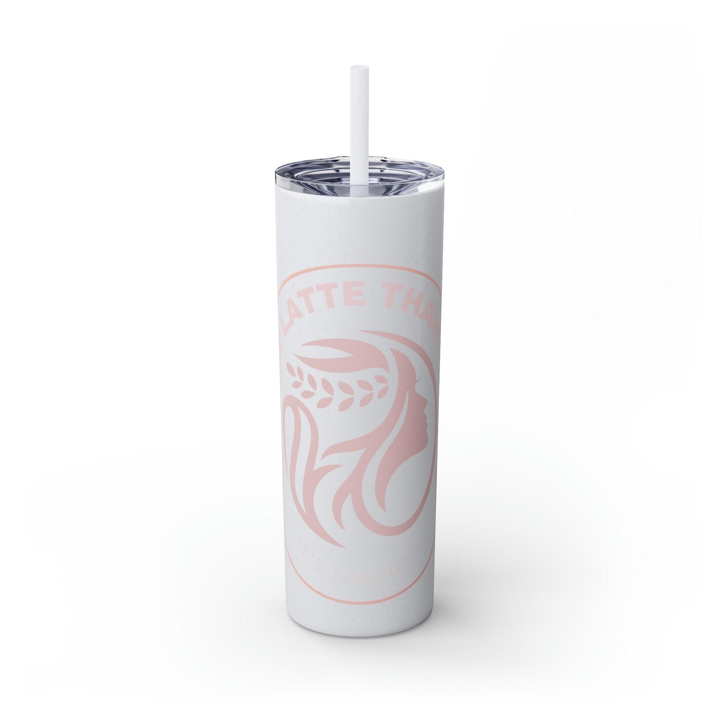 Coffeebre Skinny Better Latte Than Never Tumbler with Straw, 20oz - COFFEEBRE