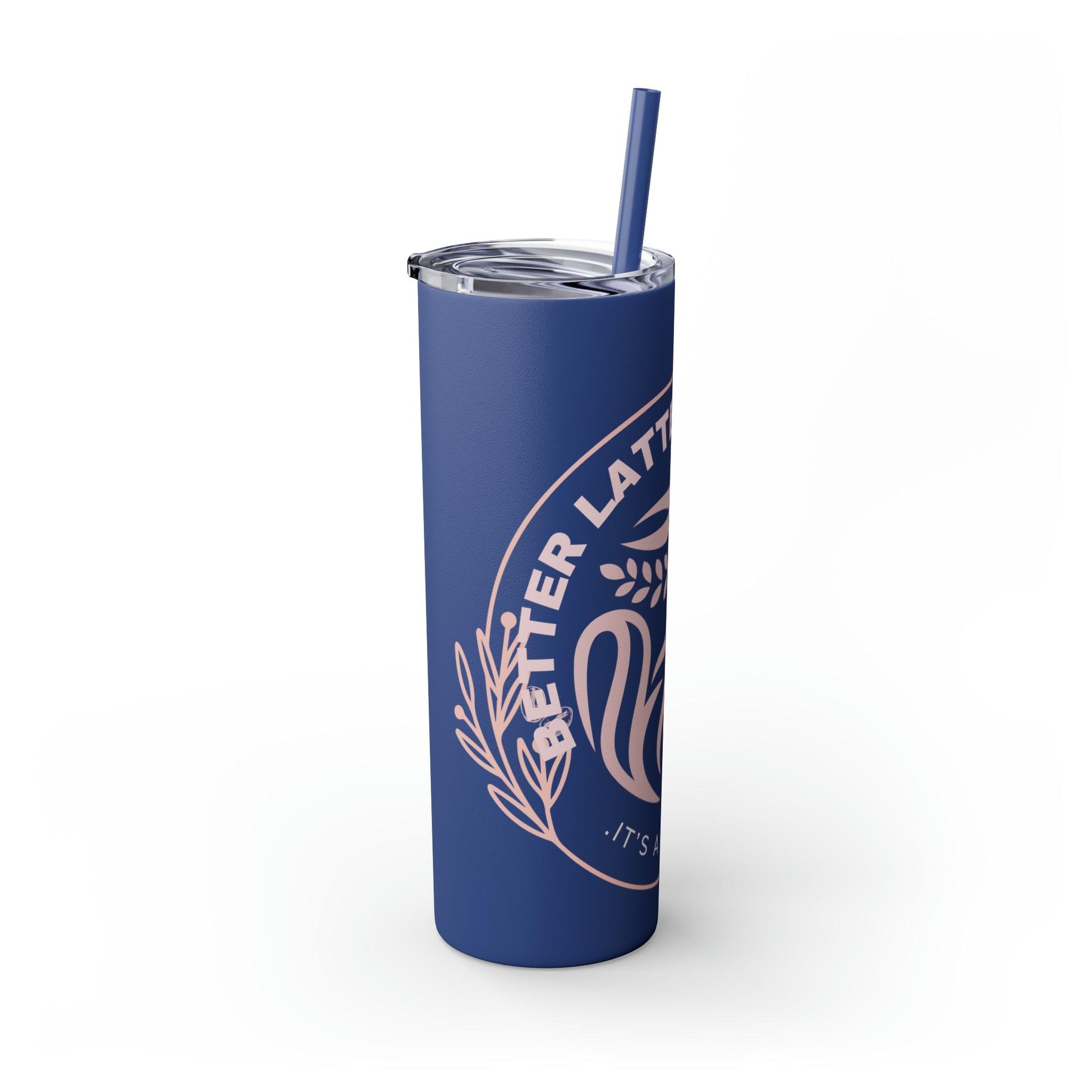 Coffeebre Skinny Better Latte Than Never Tumbler with Straw, 20oz - COFFEEBRE
