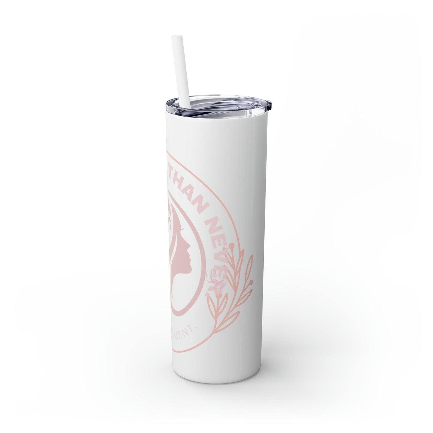 Coffeebre Skinny Better Latte Than Never Tumbler with Straw, 20oz - COFFEEBRE